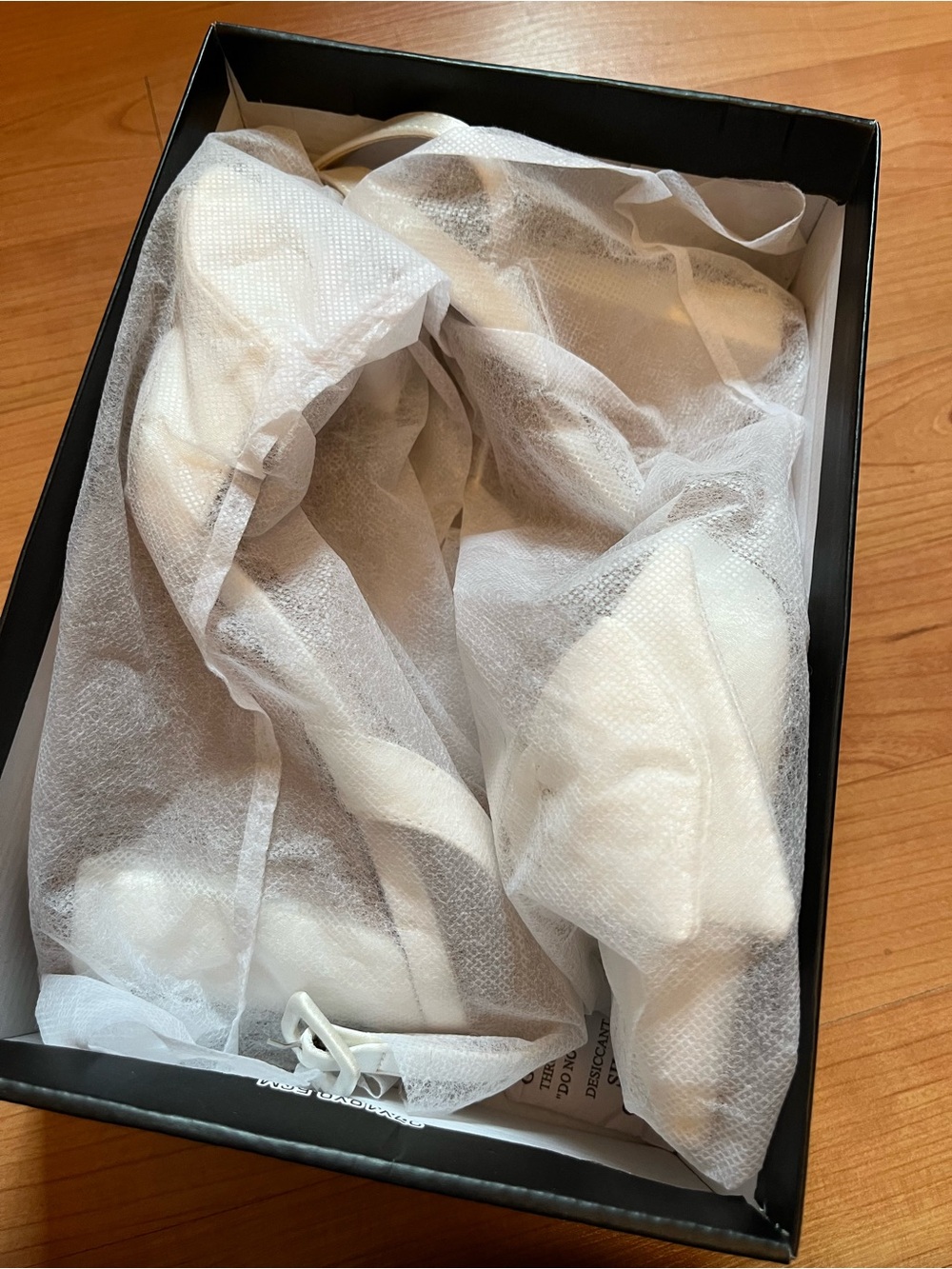 Lulu's Ivory Satin Knotted Pointed-Toe Ankle-Strap Heels - Picture 5 of 5